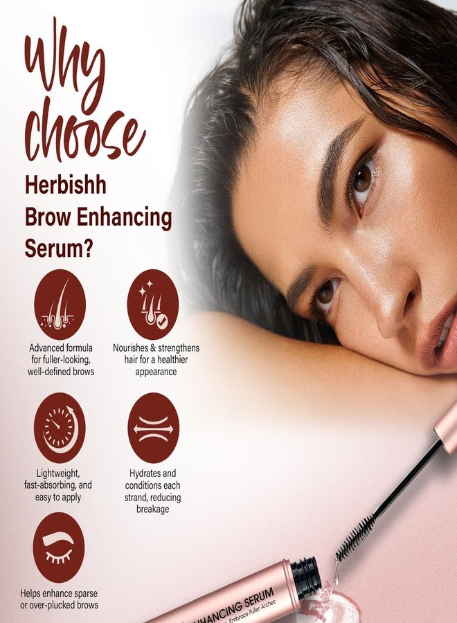 Herbishh Eyebrow Enhancing Serum, Fuller & Thicker Brows, Infused with Hydrating & Strengthening Formula, Sulfate-Free, Travel-Friendly Brow Enhancer, 0.135 fl. oz - Image 3